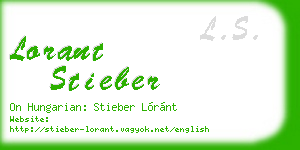 lorant stieber business card